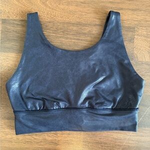 Aerie Shiny Navy Crop Top